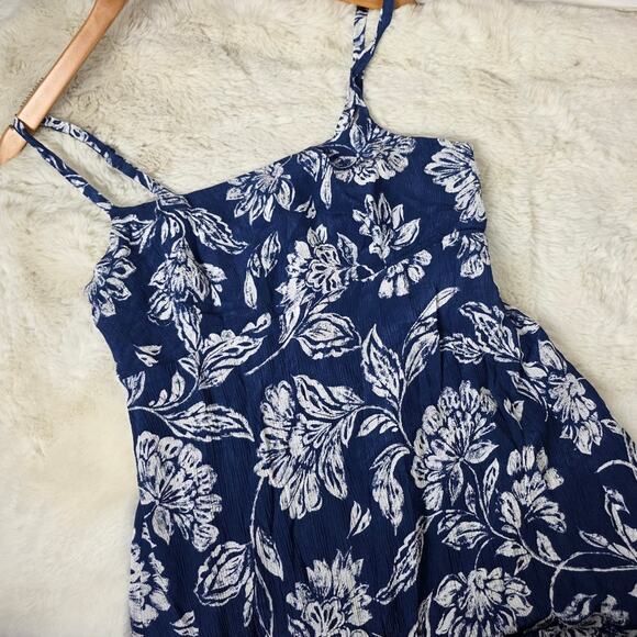 NEW Madewell Textured Slip Navy Floral Maxi Dress - Picture 14 of 15